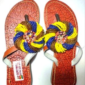 Women beaded slippers